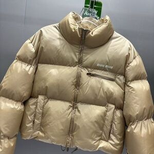 Miu Miu Women's Tan Puffer Jacket